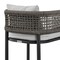 Armen Living Felicia Outdoor Patio Bar Stool in Aluminum with Gray Rope and Cushions 840254333116 - alternate 4